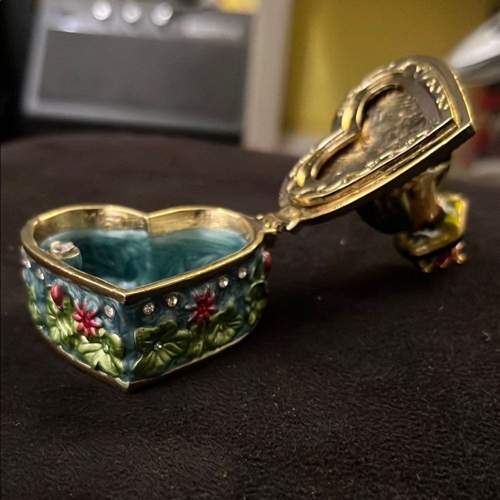Things Remembered Frog Trinket Box with Crown - Picture 2 of 5